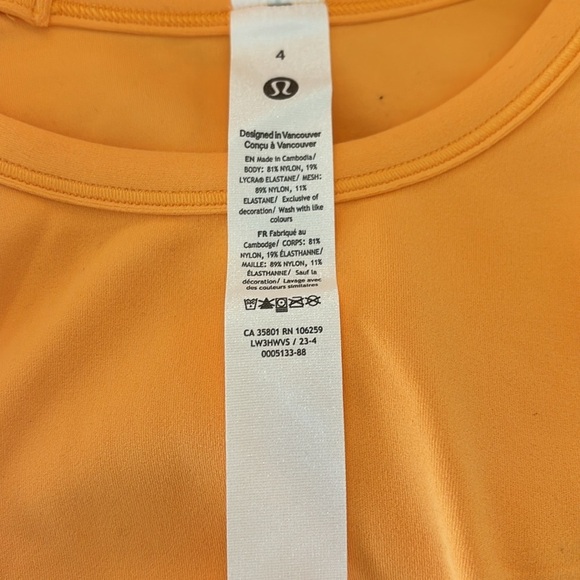 Lululemon Marigold All It Takes Longsleeve Nulu Longsleeve Top NWT - Picture 7 of 11